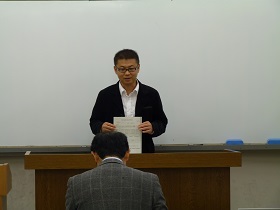 11月18日担当教員の説明
