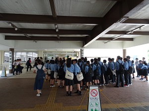 2019年10月3日（木）大学訪問「岡山県立倉敷古城池高等学校」　担当教員：宮脇秀貴