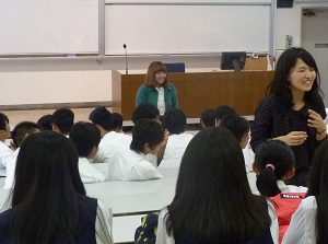 在学生と懇談